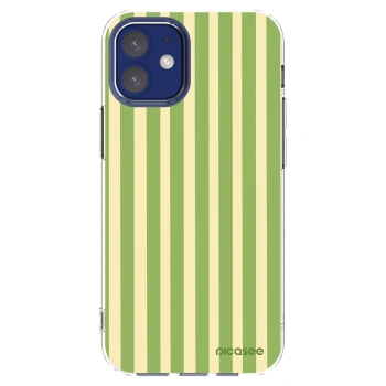 Picasee husă transparentă din silicon pentru Apple iPhone 12 mini - Lines Matcha