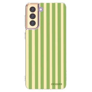 Picasee husă transparentă din silicon pentru Samsung Galaxy S21+ 5G G996F - Lines Matcha