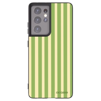 Picasee husă neagră din silicon pentru Samsung Galaxy S21 Ultra 5G G998B - Lines Matcha