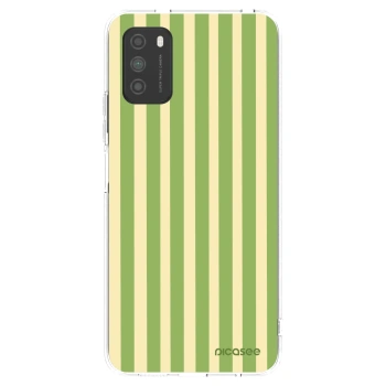 Picasee husă transparentă din silicon pentru Xiaomi Poco M3 - Lines Matcha