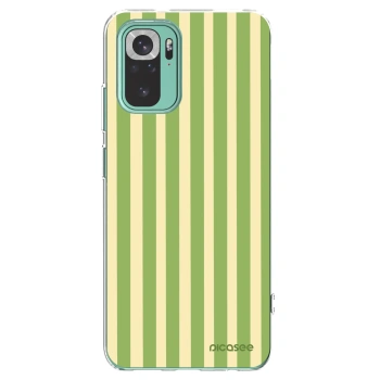 Picasee husă transparentă din silicon pentru Xiaomi Redmi Note 10 Pro - Lines Matcha