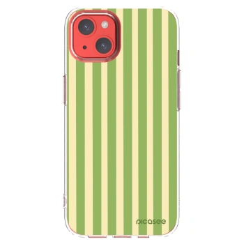 Picasee husă transparentă din silicon pentru Apple iPhone 13 - Lines Matcha