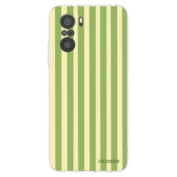 Picasee husă transparentă din silicon pentru Xiaomi Poco F3 - Lines Matcha
