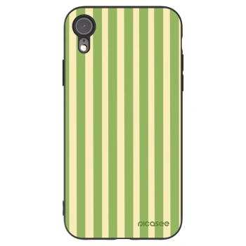 Picasee husă neagră din silicon pentru Apple iPhone XR - Lines Matcha