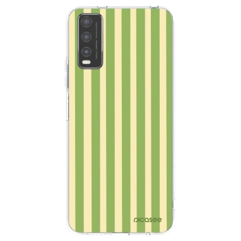 Picasee husă transparentă din silicon pentru Vivo Y20s - Lines Matcha
