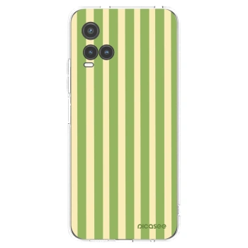 Picasee husă transparentă din silicon pentru Vivo Y33s - Lines Matcha