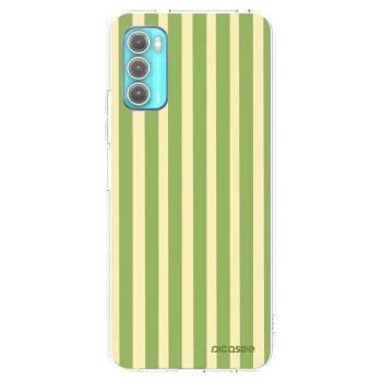 Picasee husă transparentă din silicon pentru Motorola Moto G60 - Lines Matcha