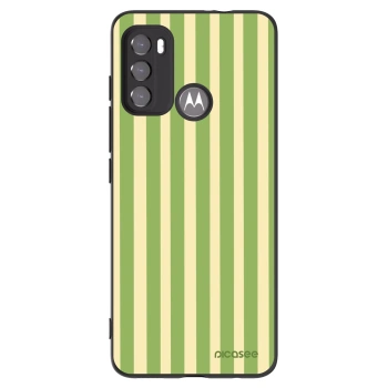 Picasee husă neagră din silicon pentru Motorola Moto G60 - Lines Matcha