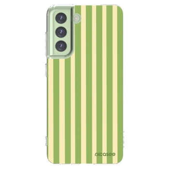 Picasee husă transparentă din silicon pentru Samsung Galaxy S21 FE 5G - Lines Matcha