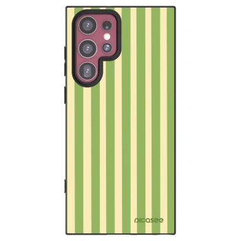 Picasee husă neagră din silicon pentru Samsung Galaxy S22 Ultra 5G - Lines Matcha