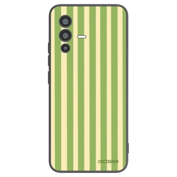 Picasee husă neagră din silicon pentru Vivo V23 5G - Lines Matcha