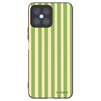 Picasee husă neagră din silicon pentru Honor X8 4G - Lines Matcha