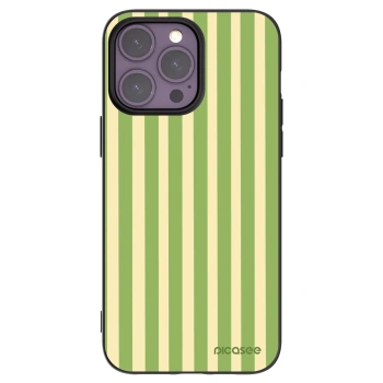 Picasee husă neagră din silicon pentru Apple iPhone 14 Pro Max - Lines Matcha