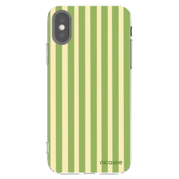 Picasee husă transparentă din silicon pentru Apple iPhone X/XS - Lines Matcha