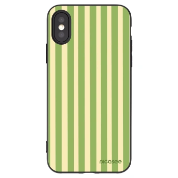 Picasee husă neagră din silicon pentru Apple iPhone X/XS - Lines Matcha