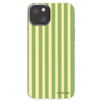 Picasee husă transparentă din silicon pentru Apple iPhone 15 Plus - Lines Matcha