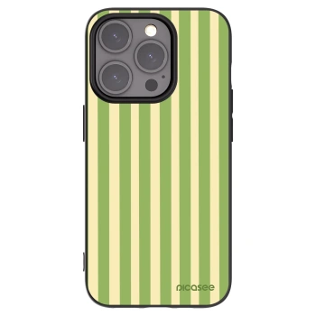 Picasee husă neagră din silicon pentru Apple iPhone 15 Pro - Lines Matcha