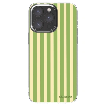 Picasee husă transparentă din silicon pentru Apple iPhone 15 Pro Max - Lines Matcha