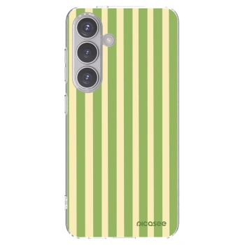 Picasee husă transparentă din silicon pentru Samsung Galaxy S24 S921B 5G - Lines Matcha