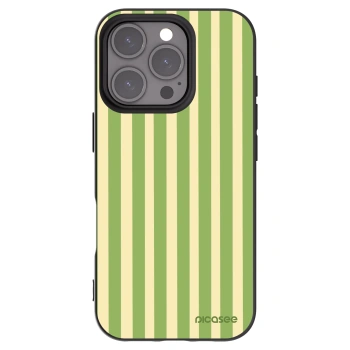 Picasee husă neagră din silicon pentru Apple iPhone 16 Pro - Lines Matcha