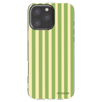 Picasee husă transparentă din silicon pentru Apple iPhone 16 Pro Max - Lines Matcha