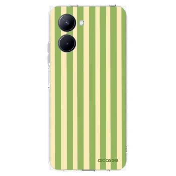 Picasee husă transparentă din silicon pentru Realme C33 (2023) - Lines Matcha