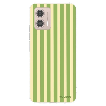 Picasee husă transparentă din silicon pentru Motorola Moto G53 5G - Lines Matcha