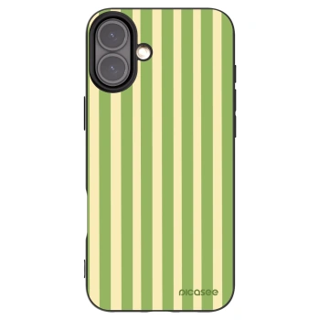 Picasee husă neagră din silicon pentru Apple iPhone 16 Plus - Lines Matcha