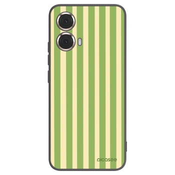 Picasee husă neagră din silicon pentru Motorola Moto G85 - Lines Matcha