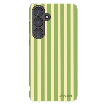 Picasee husă transparentă din silicon pentru Samsung Galaxy S24 FE S721B - Lines Matcha