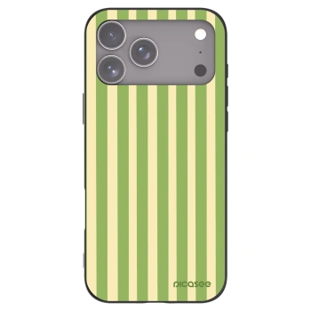 Picasee husă neagră din silicon pentru Apple iPhone 17 Pro Max - Lines Matcha