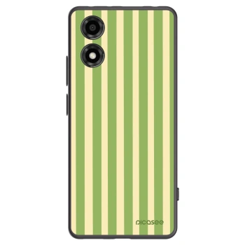 Picasee husă neagră din silicon pentru Motorola Moto E14 - Lines Matcha