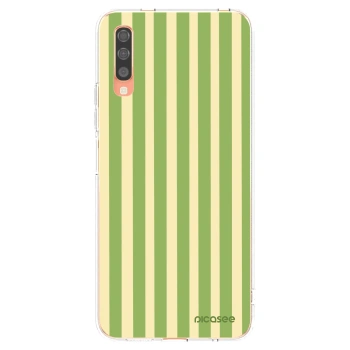 Picasee husă transparentă din silicon pentru Samsung Galaxy A70 A705F - Lines Matcha