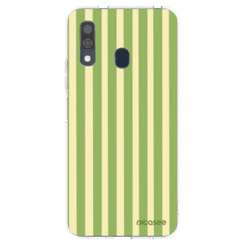 Picasee husă transparentă din silicon pentru Samsung Galaxy A40 A405F - Lines Matcha