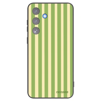 Picasee husă neagră din silicon pentru Samsung Galaxy S25 FE 5G - Lines Matcha