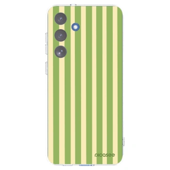 Picasee husă transparentă din silicon pentru Samsung Galaxy S25 FE 5G - Lines Matcha