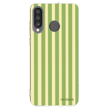Picasee husă transparentă din silicon pentru Huawei P30 Lite - Lines Matcha