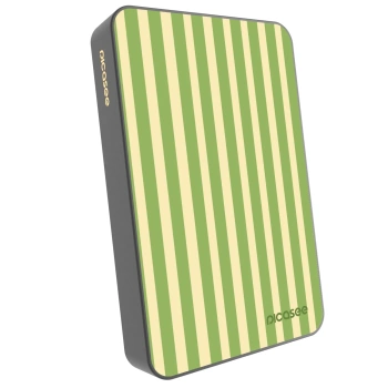 Picasee Powerbank cu MagSafe 10 000 mAh Gri - Lines Matcha