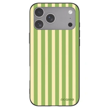 Picasee husă neagră din silicon pentru Apple iPhone 18 Pro Max - Lines Matcha
