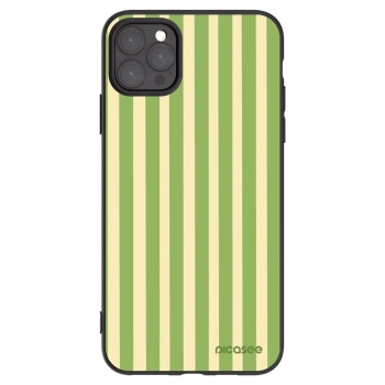 Picasee husă neagră din silicon pentru Apple iPhone 11 Pro Max - Lines Matcha