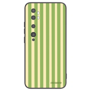 Picasee husă neagră din silicon pentru Xiaomi Mi Note 10 (Pro) - Lines Matcha