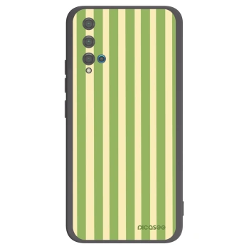 Picasee husă neagră din silicon pentru Huawei Nova 5T - Lines Matcha