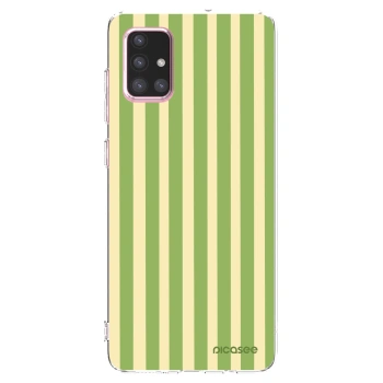 Picasee husă transparentă din silicon pentru Samsung Galaxy A71 A715F - Lines Matcha