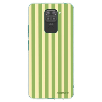 Picasee husă neagră din silicon pentru Xiaomi Redmi Note 9 - Lines Matcha