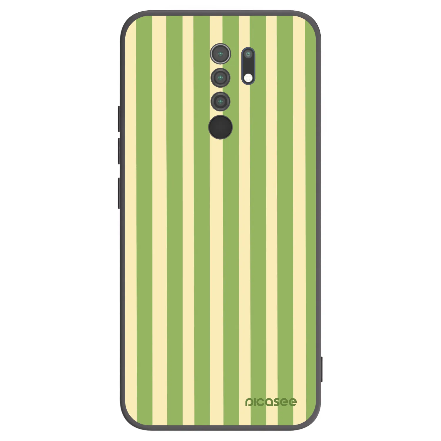 Picasee husă neagră din silicon pentru Xiaomi Redmi 9 - Lines Matcha