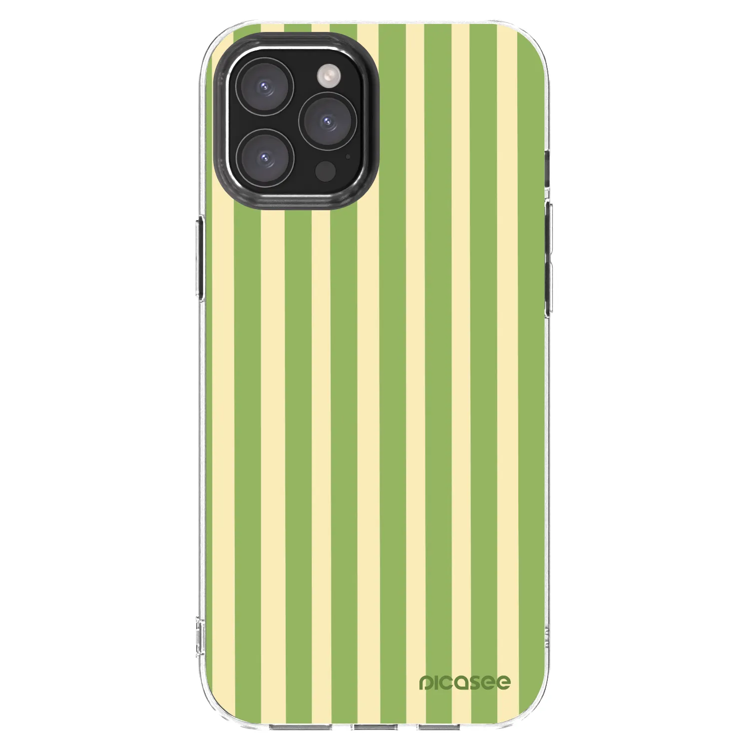 Picasee husă transparentă din silicon pentru Apple iPhone 12 Pro Max - Lines Matcha