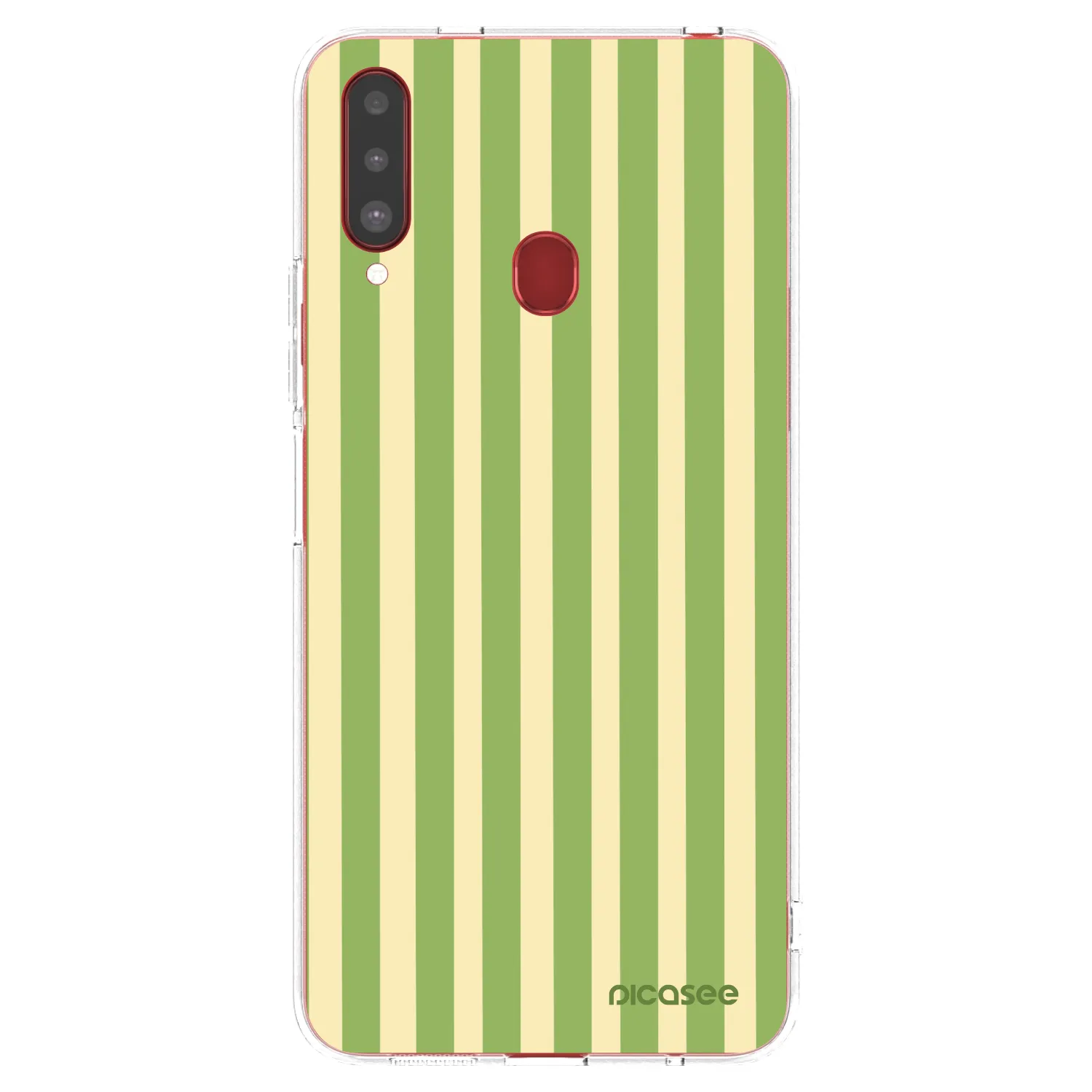 Picasee husă transparentă din silicon pentru Samsung Galaxy A20s - Lines Matcha