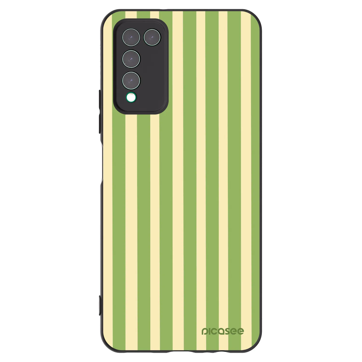 Picasee husă neagră din silicon pentru Honor 10X Lite - Lines Matcha