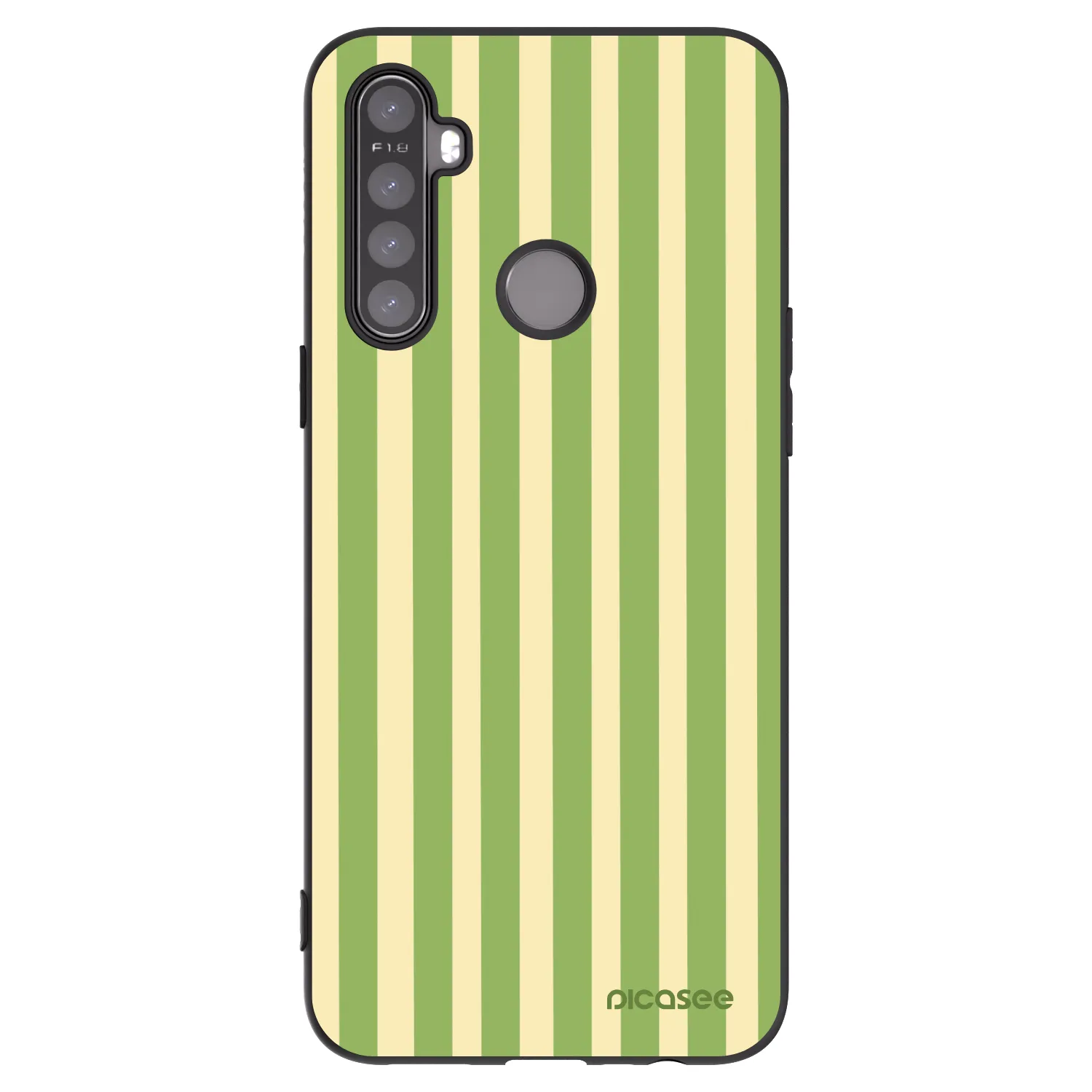 Picasee husă neagră din silicon pentru Realme 5 - Lines Matcha