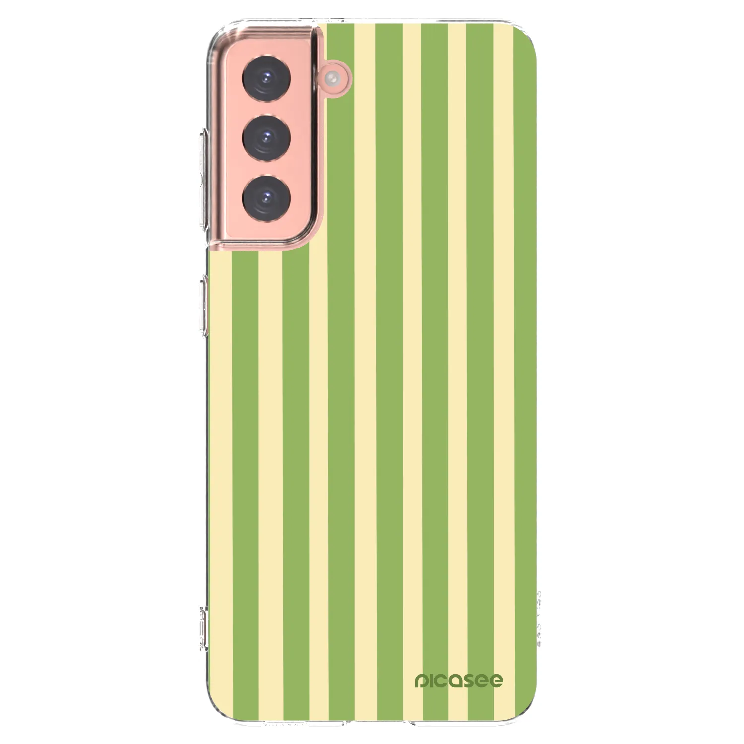 Picasee husă transparentă din silicon pentru Samsung Galaxy S21 5G G991B - Lines Matcha